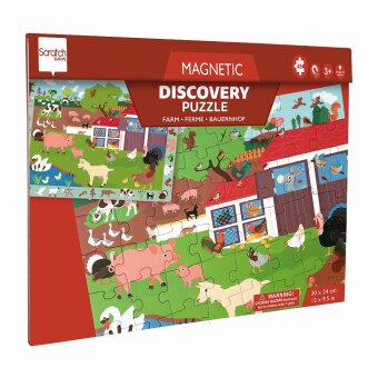 SCRATCH - Magnetpuzzle Bauernhof gross