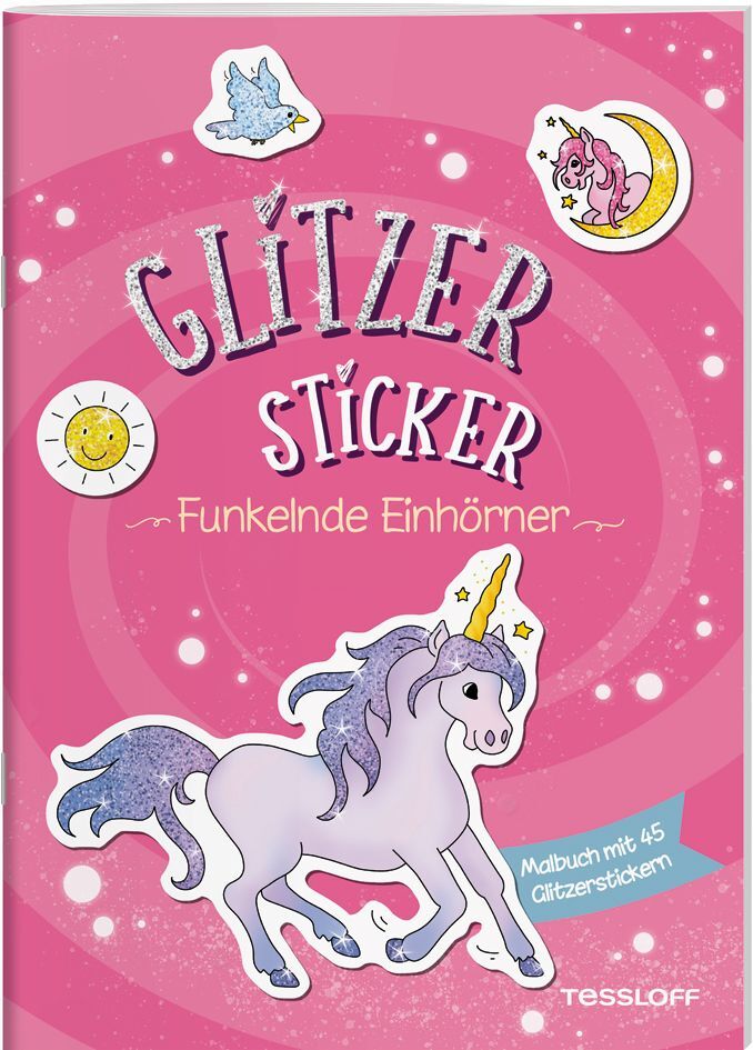 Glitzer-Sticker Malbuch. Funkelnde Einhörner main product photo
