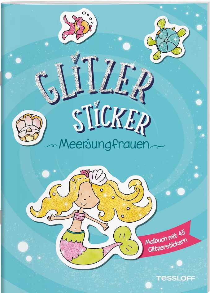 Glitzer-Sticker Malbuch. Meerjungfrauen main product photo