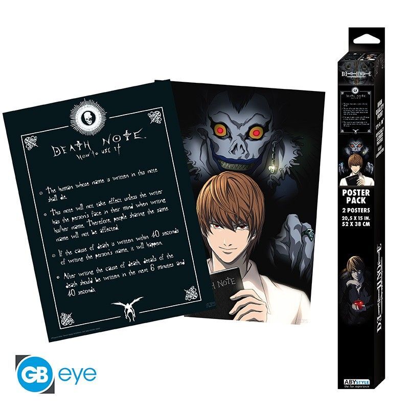 DEATH NOTE Set 2 Chibi Posters - Light & Death Note (52x38) main product photo