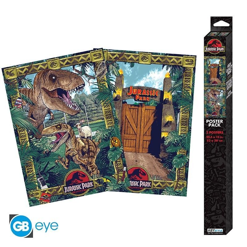 JURASSIC PARK Set 2 Chibi Posters - Tore und Biodiversität (52x38) main product photo