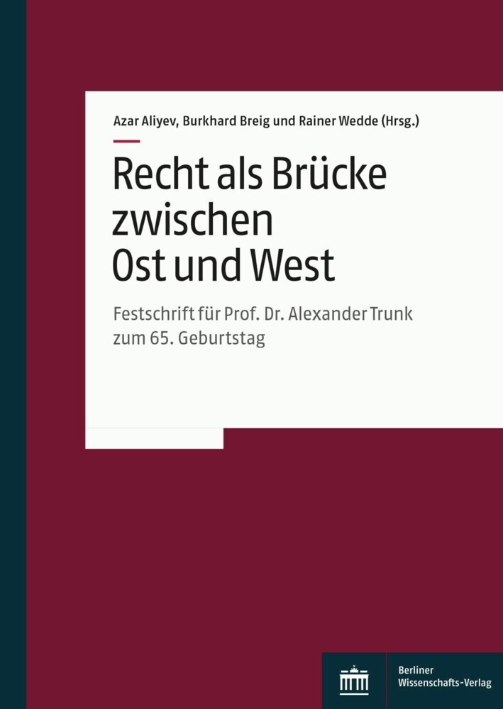 Recht als Brücke zwischen Ost und West main product photo