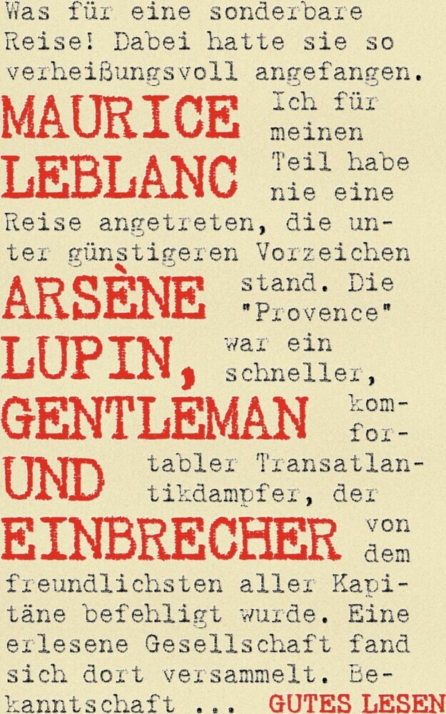 Arsène Lupin, Gentleman und Einbrecher main product photo
