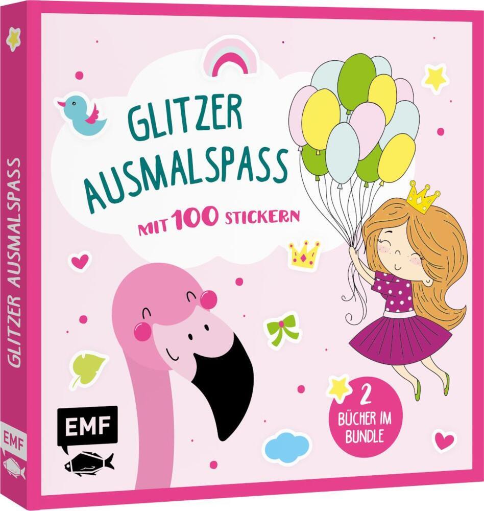 Glitzer-Ausmalspaß - Prinzessinnen und Flamingos main product photo