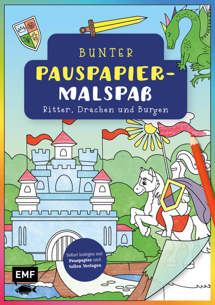 Bunter Pauspapier-Malspaß - Ritter, Drachen und Burgen main product photo