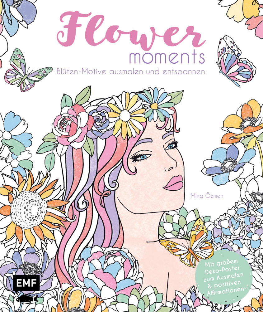 Flower moments - Traumhafte Blüten-Motive ausmalen und entspannen main product photo