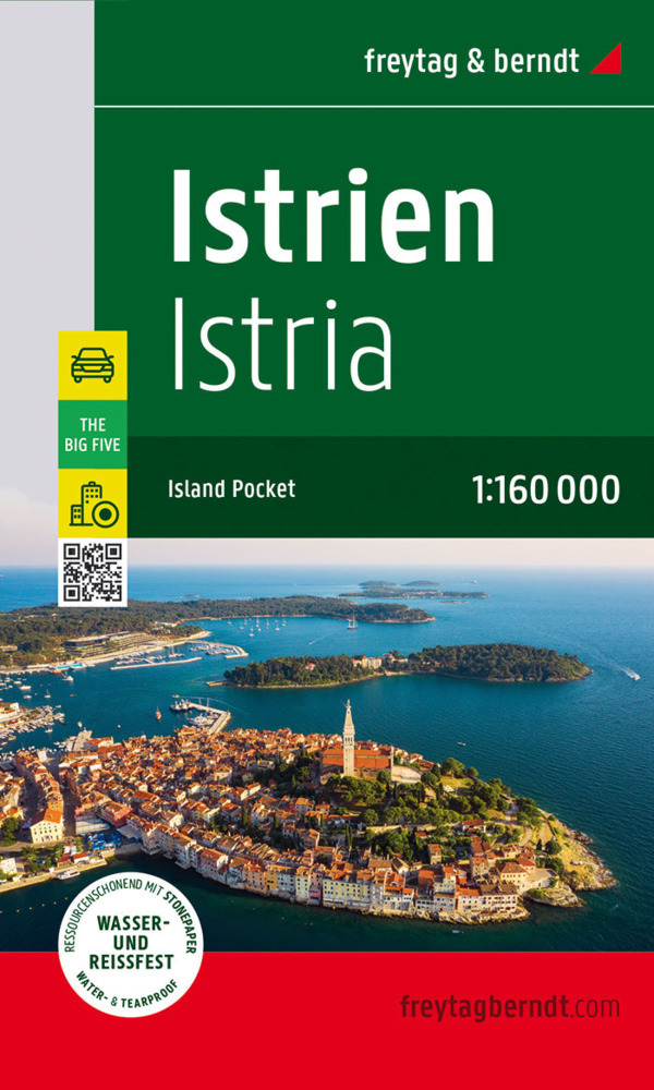 Istrien, Straßen- und Freizeitkarte 1:160.000, freytag & berndt main product photo