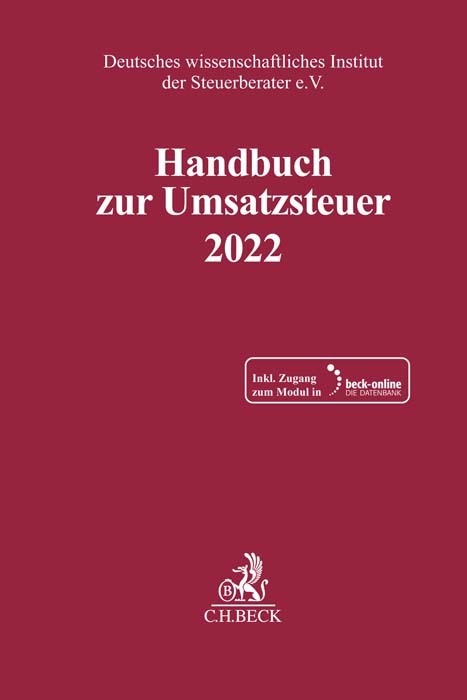 Handbuch zur Umsatzsteuer 2022. USt 2022 main product photo