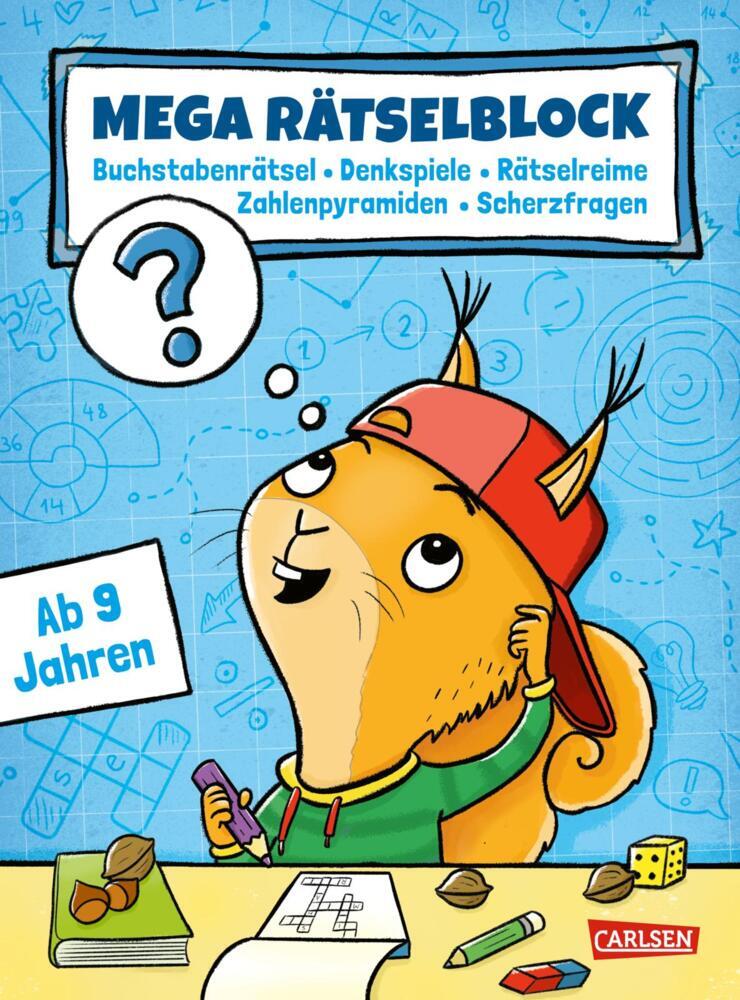 Mega Rätselblock - Buchstabenrätsel, Denkspiele, Zahlenpyramiden, Rätselreime, Scherzfragen main product photo