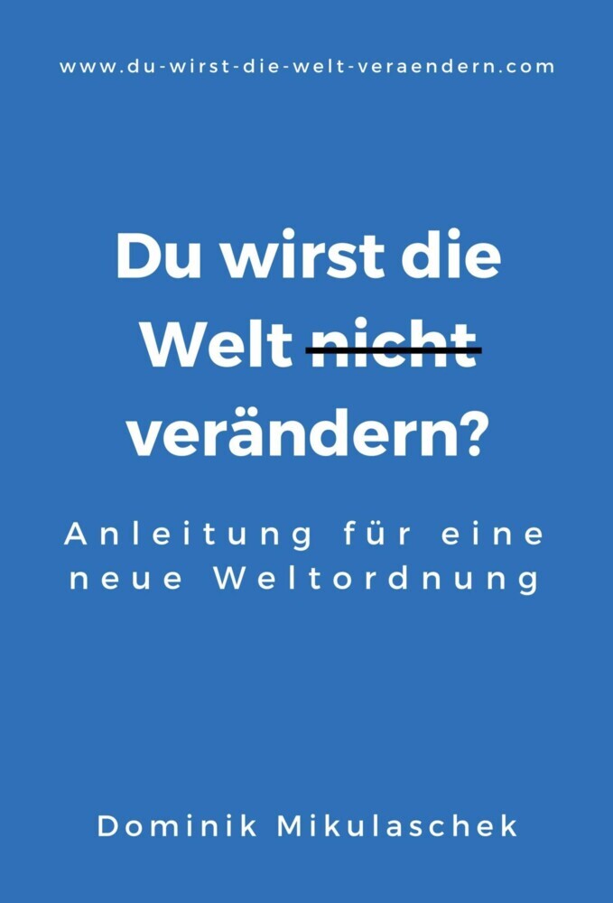 Du wirst die Welt (nicht) verändern? main product photo