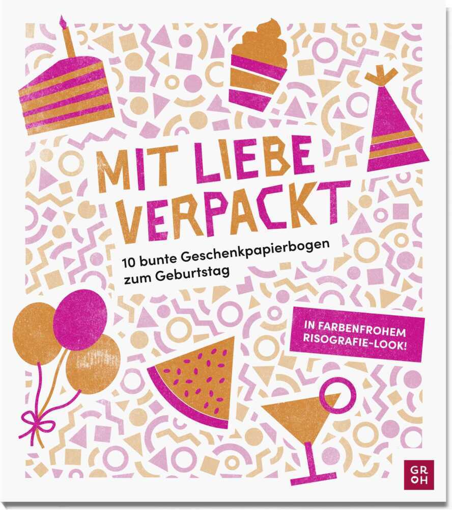 Mit Liebe verpackt - 10 bunte Geschenkpapierbogen zum Geburtstag main product photo