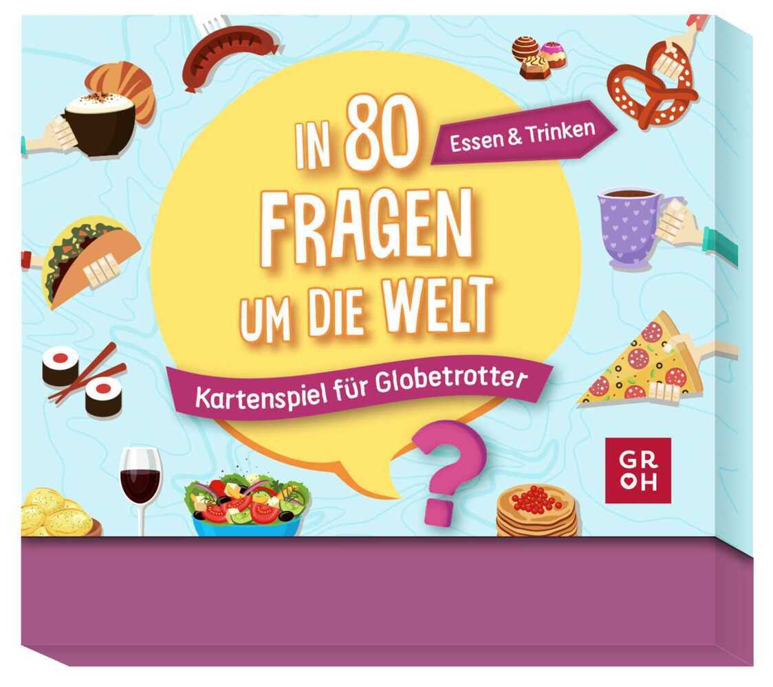 In 80 Fragen um die Welt - Essen und Trinken: Kartenspiel für Globetrotter main product photo