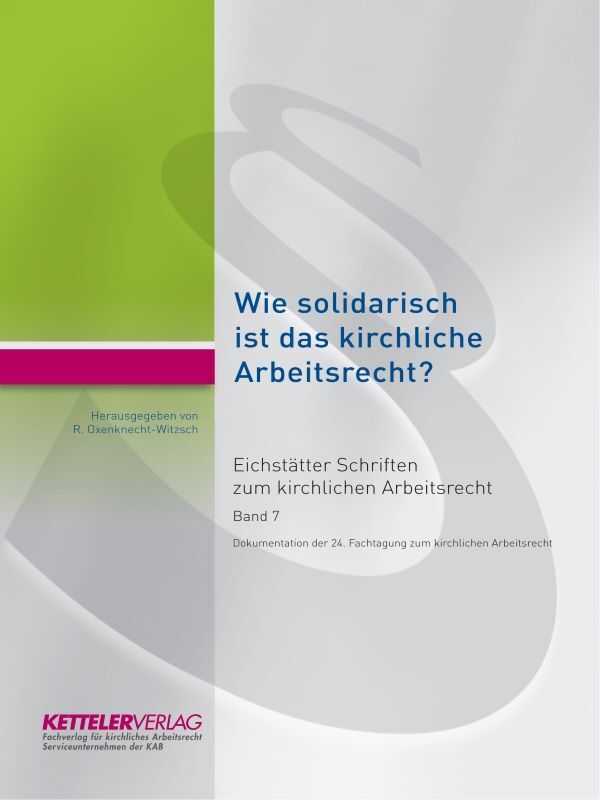 Eichstätter Schriften zum kirchlichen Arbeitsrecht 2022 main product photo