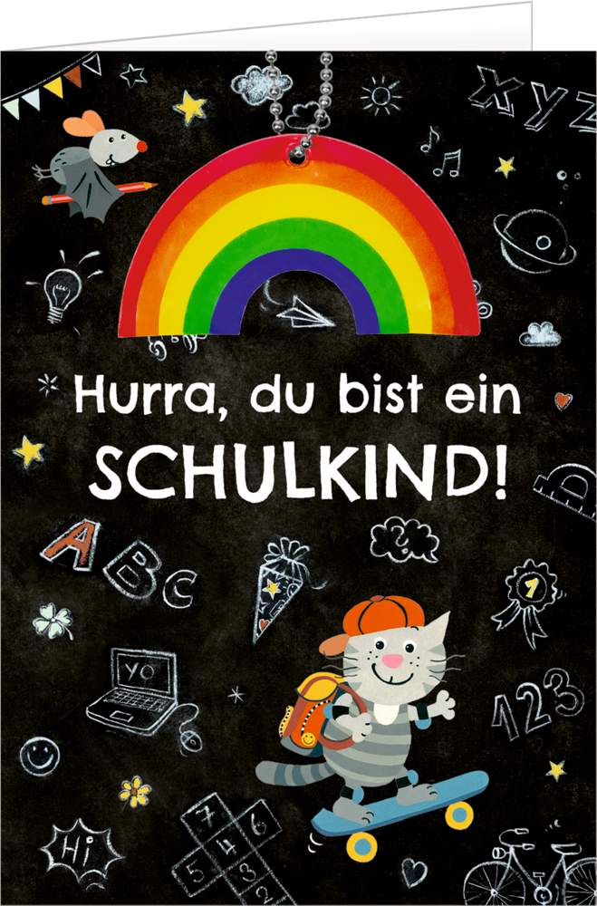 Grußkarte - Hurra, du bist ein Schulkind! main product photo