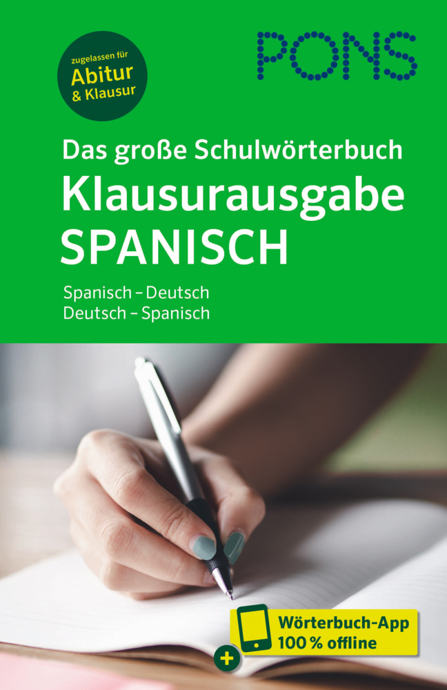 PONS Das große Schulwörterbuch Klausurausgabe Spanisch, m. Buch, m. Online-Zugang main product photo