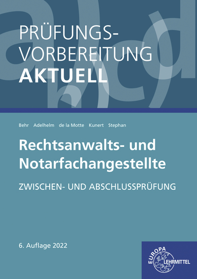 Prüfungsvorbereitung aktuell - Rechtsanwalts- und Notarfachangestellte main product photo