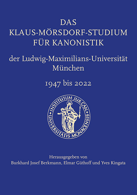Das Klaus-Mörsdorf-Studium für Kanonistik der Ludwig-Maximilians-Universität main product photo