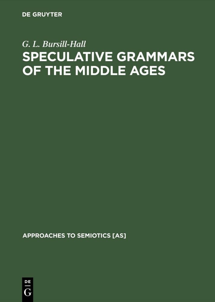Speculative Grammars of the Middle Ages main product photo