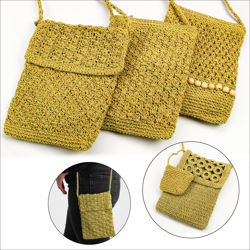 Handyhandtasche retro, Farbe grün, für alle Handy-Formate main product photo