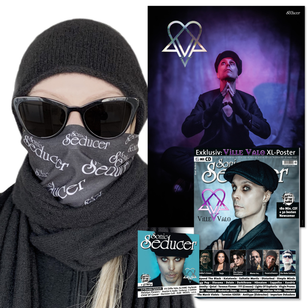 Sonic Seducer 12/2022-01/2023 + 2 Audio-CD + Stilvolle Mund-Nasen-Abdeckung main product photo
