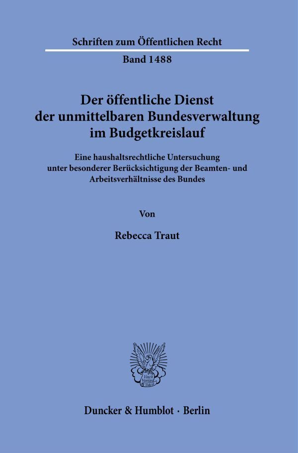 Der öffentliche Dienst der unmittelbaren Bundesverwaltung im Budgetkreislauf. main product photo