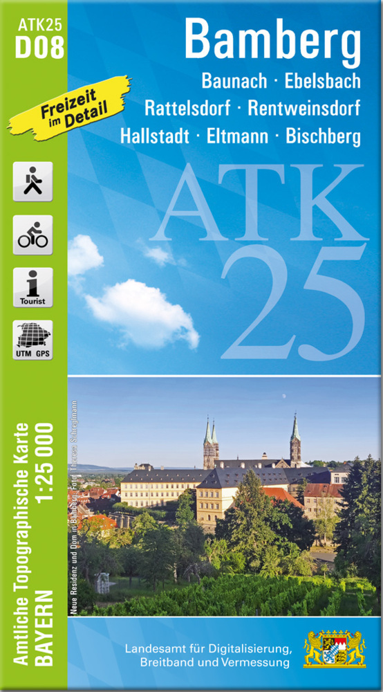 ATK25-D08 Bamberg (Amtliche Topographische Karte 1:25000) main product photo
