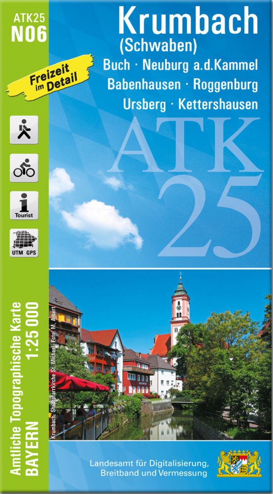 ATK25-N06 Krumbach (Schwaben) (Amtliche Topographische Karte 1:25000) main product photo