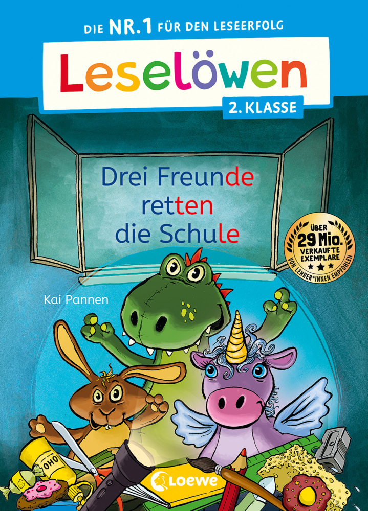 Leselöwen 2. Klasse - Drei Freunde retten die Schule main product photo