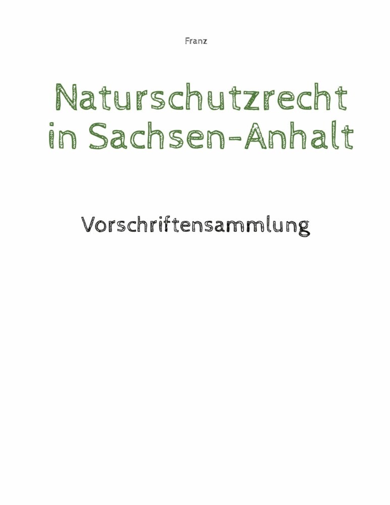 Naturschutzrecht in Sachsen-Anhalt main product photo