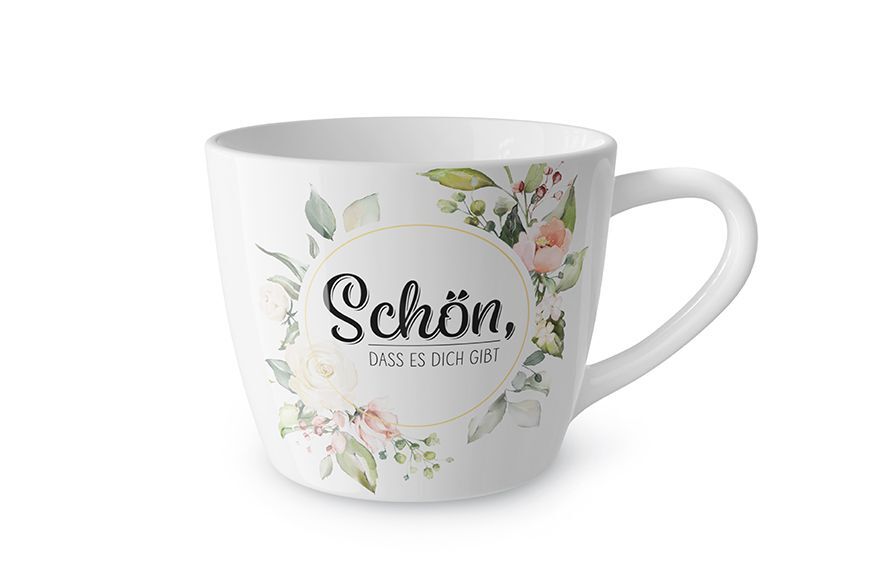 Maxibecher 400ml Schön, dass es dich gibt, Blume main product photo