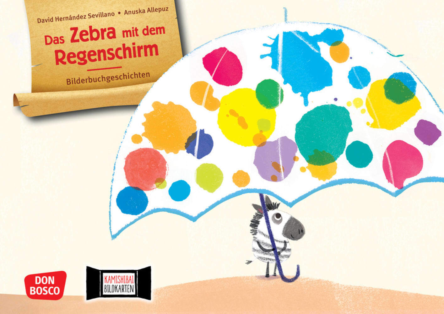Das Zebra mit dem Regenschirm. Kamishibai Bildkartenset main product photo