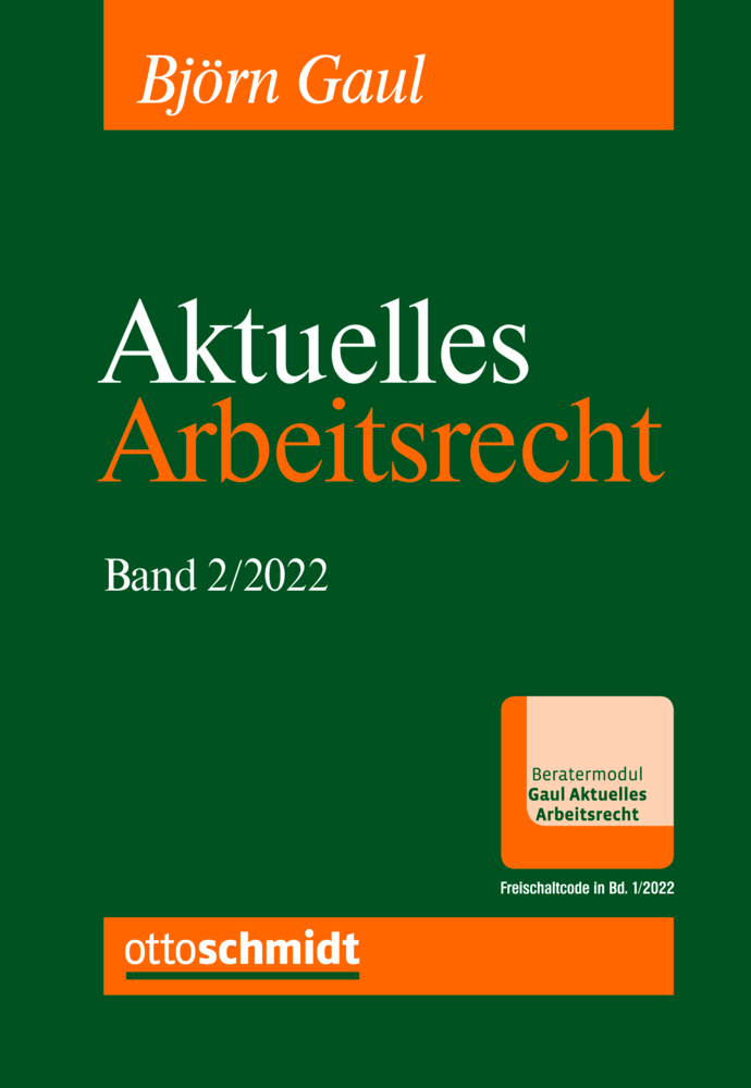 Aktuelles Arbeitsrecht, Band 2/2022 main product photo