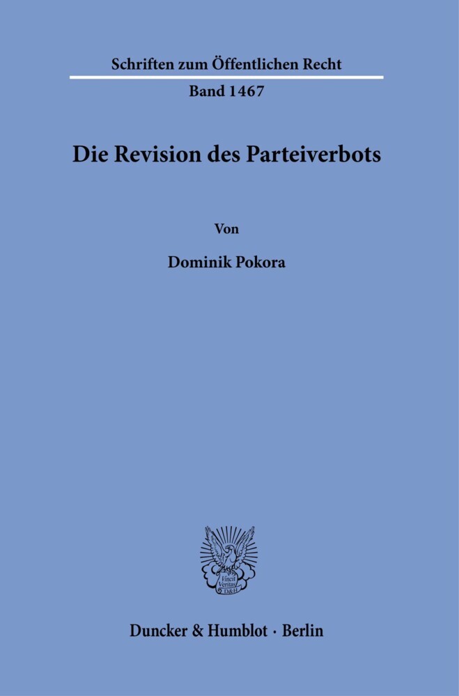 Die Revision des Parteiverbots. main product photo