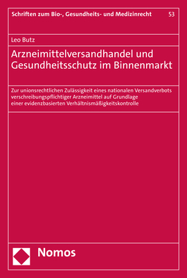 Arzneimittelversandhandel und Gesundheitsschutz im Binnenmarkt main product photo