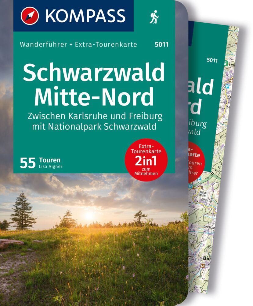KOMPASS Wanderführer Schwarzwald Mitte-Nord, 50 Touren mit Extra-Tourenkarte main product photo