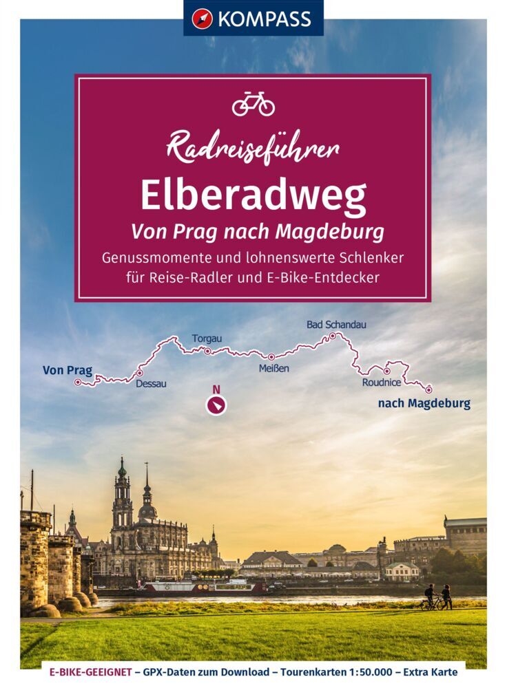 KOMPASS Radreiseführer Elberadweg, Von Prag nach Magdeburg main product photo
