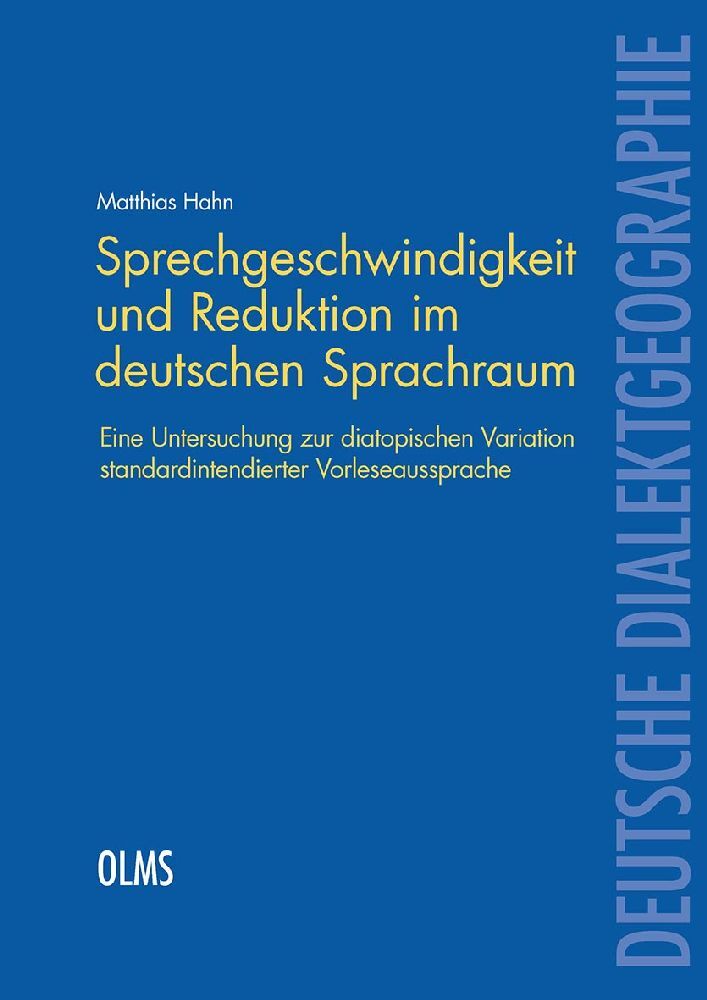 Sprechgeschwindigkeit und Reduktion im deutschen Sprachraum main product photo