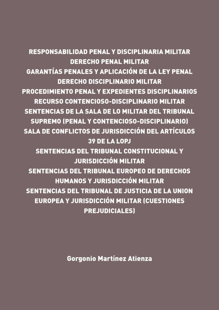Responsabilidad penal y disciplinaria militar main product photo