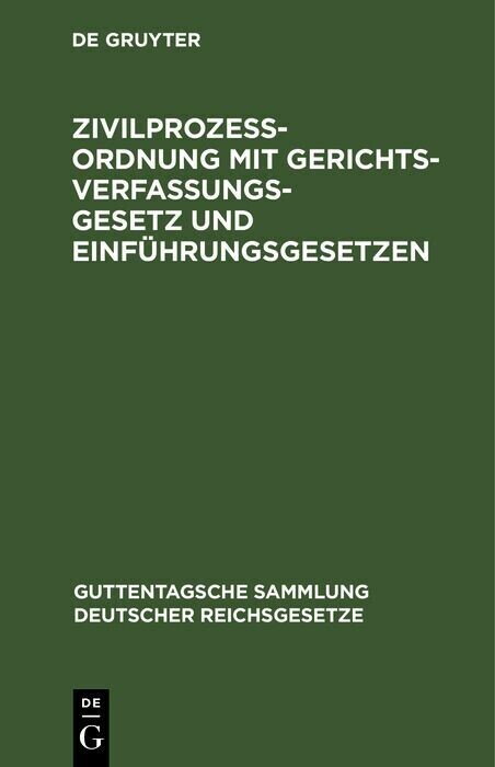 Zivilprozeßordnung mit Gerichtsverfassungsgesetz und Einführungsgesetzen main product photo