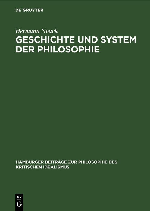 Geschichte und System der Philosophie main product photo