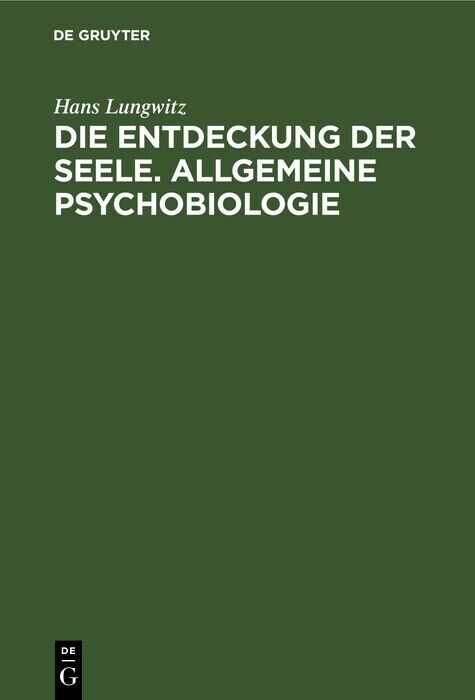 Die Entdeckung der Seele. Allgemeine Psychobiologie main product photo