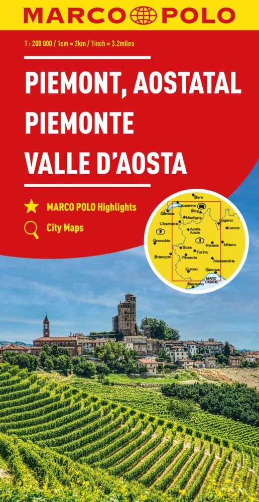 MARCO POLO Regionalkarte Italien 01 Piemont, Aostatal 1:200.000 main product photo
