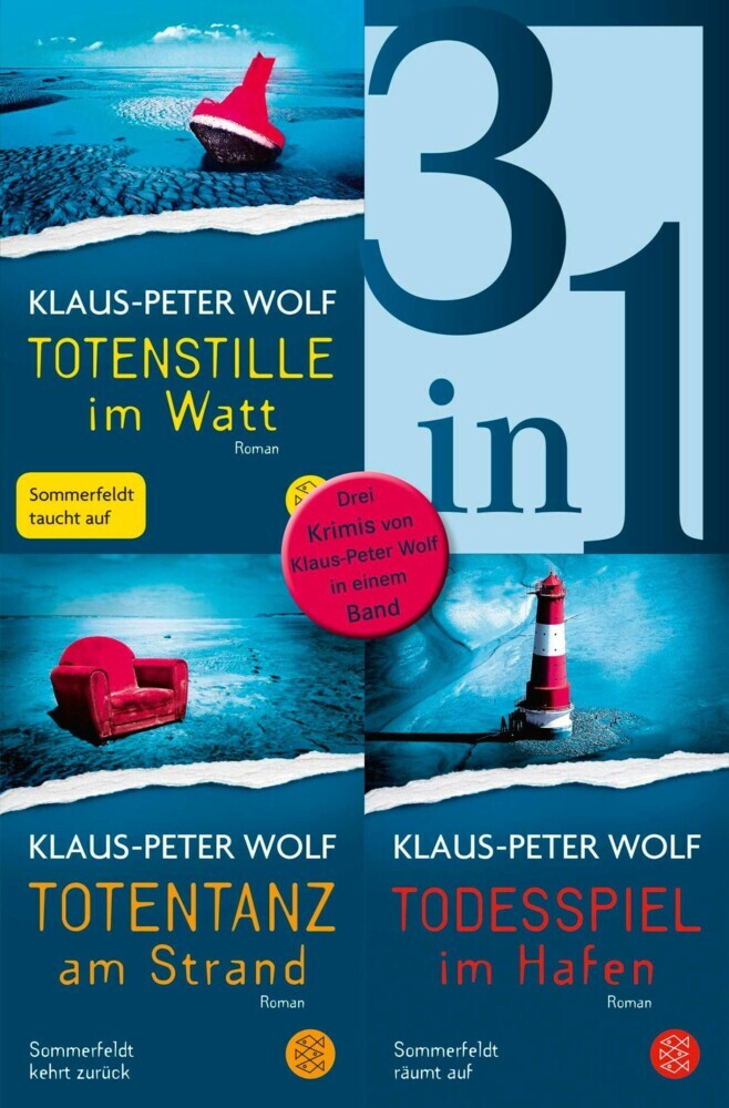 Totenstille im Watt / Totentanz am Strand / Todesspiel im Hafen - Drei Ostfriesenkrimis in einem Band main product photo