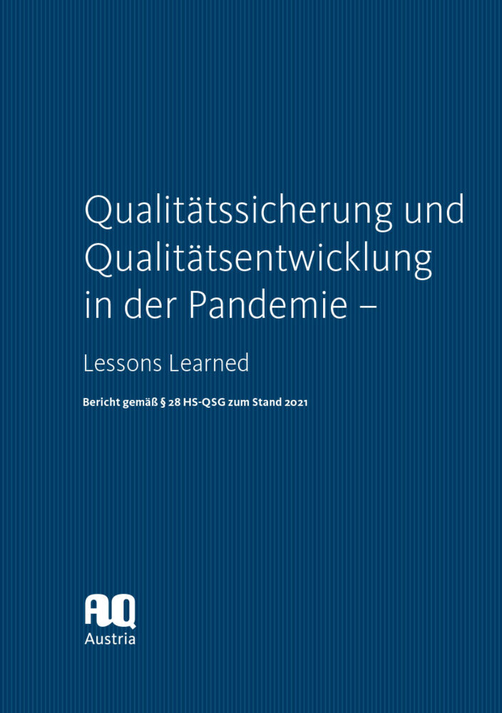 Qualitätssicherung und Qualitätsentwicklung in der Pandemie - Lessons Learned main product photo