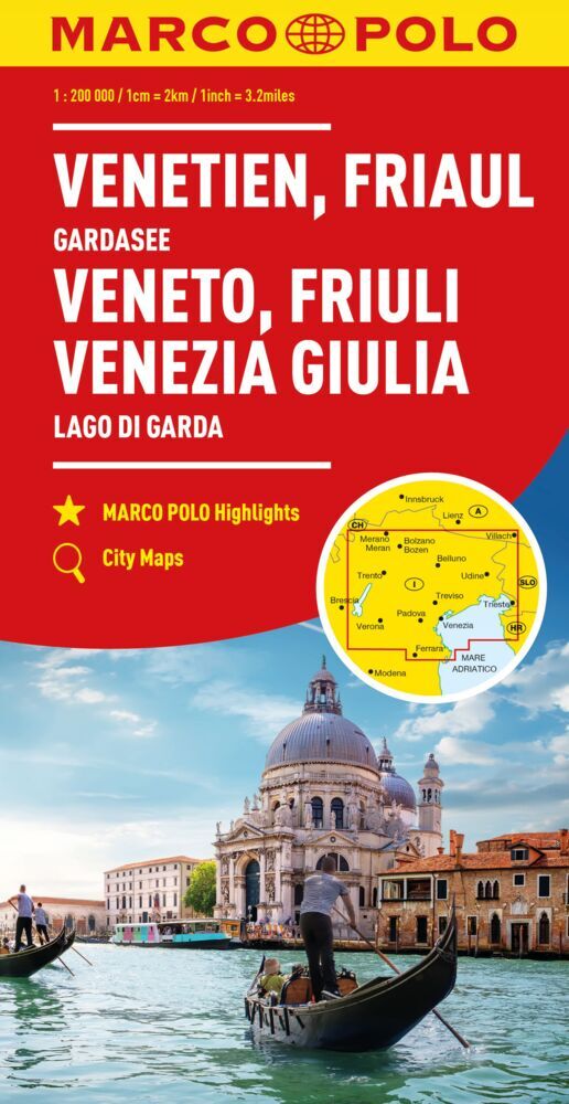 MARCO POLO Regionalkarte Italien 04 Venetien, Friaul, Gardasee 1:200.000 main product photo