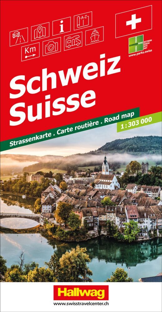 Hallwag Strassenkarte Schweiz 1:303.000 main product photo