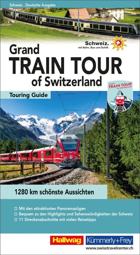 Hallwag Reiseführer Grand Train Tour of Switzerland, deutsche Ausgabe main product photo