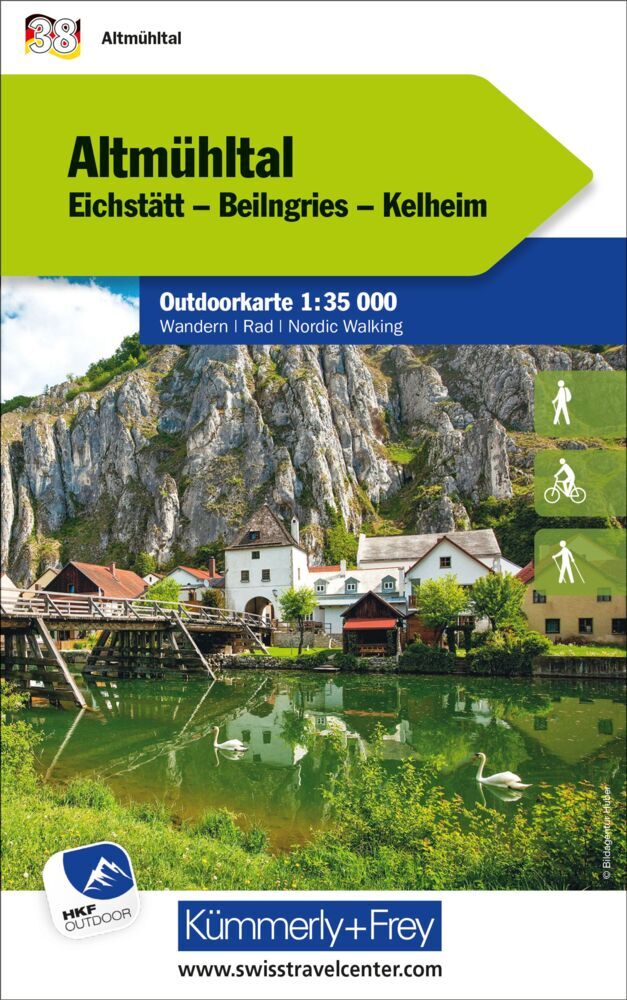 Kümmerly+Frey Outdoorkarte Deutschland 38 Altmühltal 1:35.000 main product photo