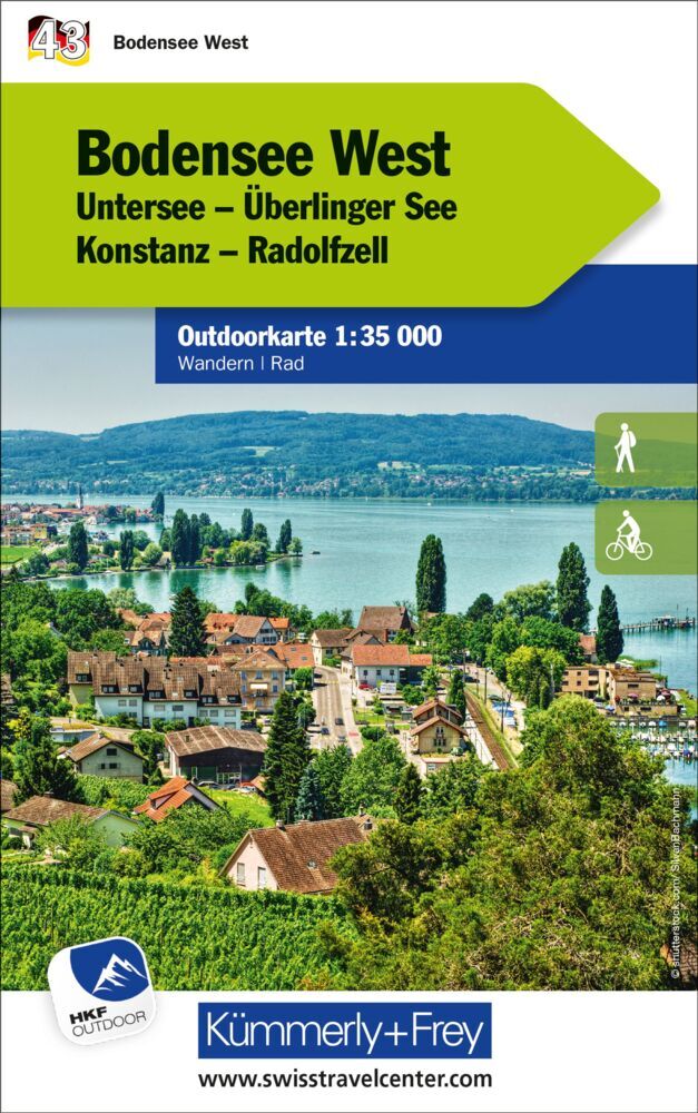 Kümmerly+Frey Outdoorkarte Deutschland 43 Bodensee West 1:35.000 main product photo