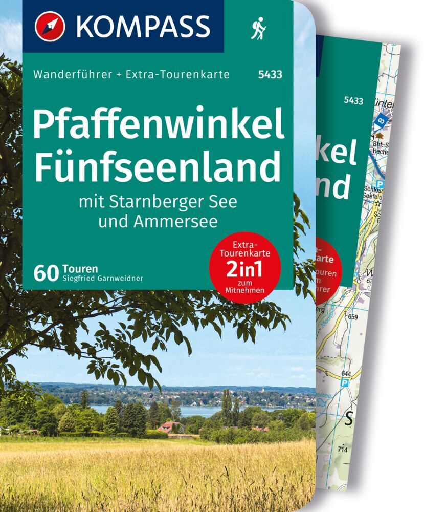 KOMPASS Wanderführer Pfaffenwinkel, Fünfseenland, Starnberger See, Ammersee, 60 Touren mit Extra-Tourenkarte main product photo
